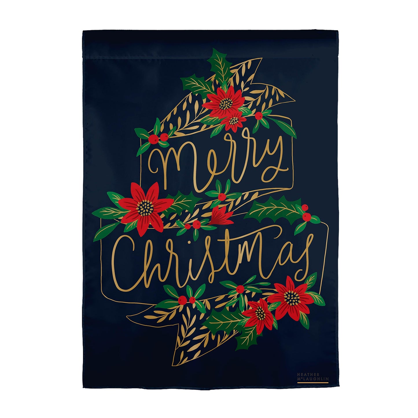 Merry Christmas Lustre Garden Flag