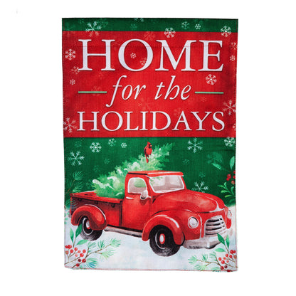 Burlap 4-Season Flags w/ Flag Stand, Set of 7, Welcome