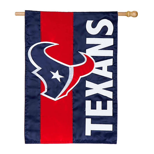 Double-Sided Embellished NFL Team Pride Applique House Flag, Houston Texans