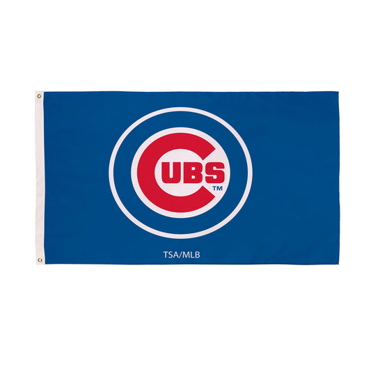 Chicago Cubs Single Sided Flag w/ 2 Grommets, 3'x5'