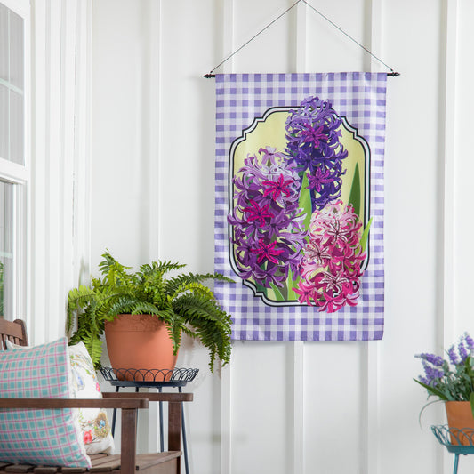 Spring Hyacinths House Applique Flag