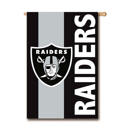 Double-Sided Embellished NFL Team Pride Applique House Flag, Las Vegas Raiders