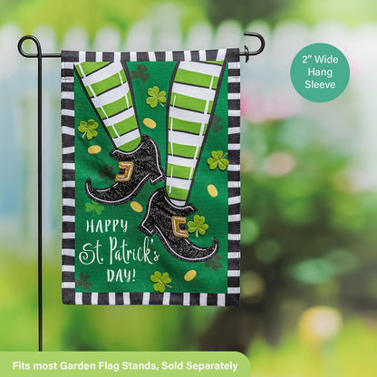 Dancing St. Patrick's Day Garden Burlap Flag
