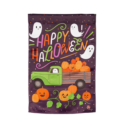 Boo Truck Garden Suede Flag