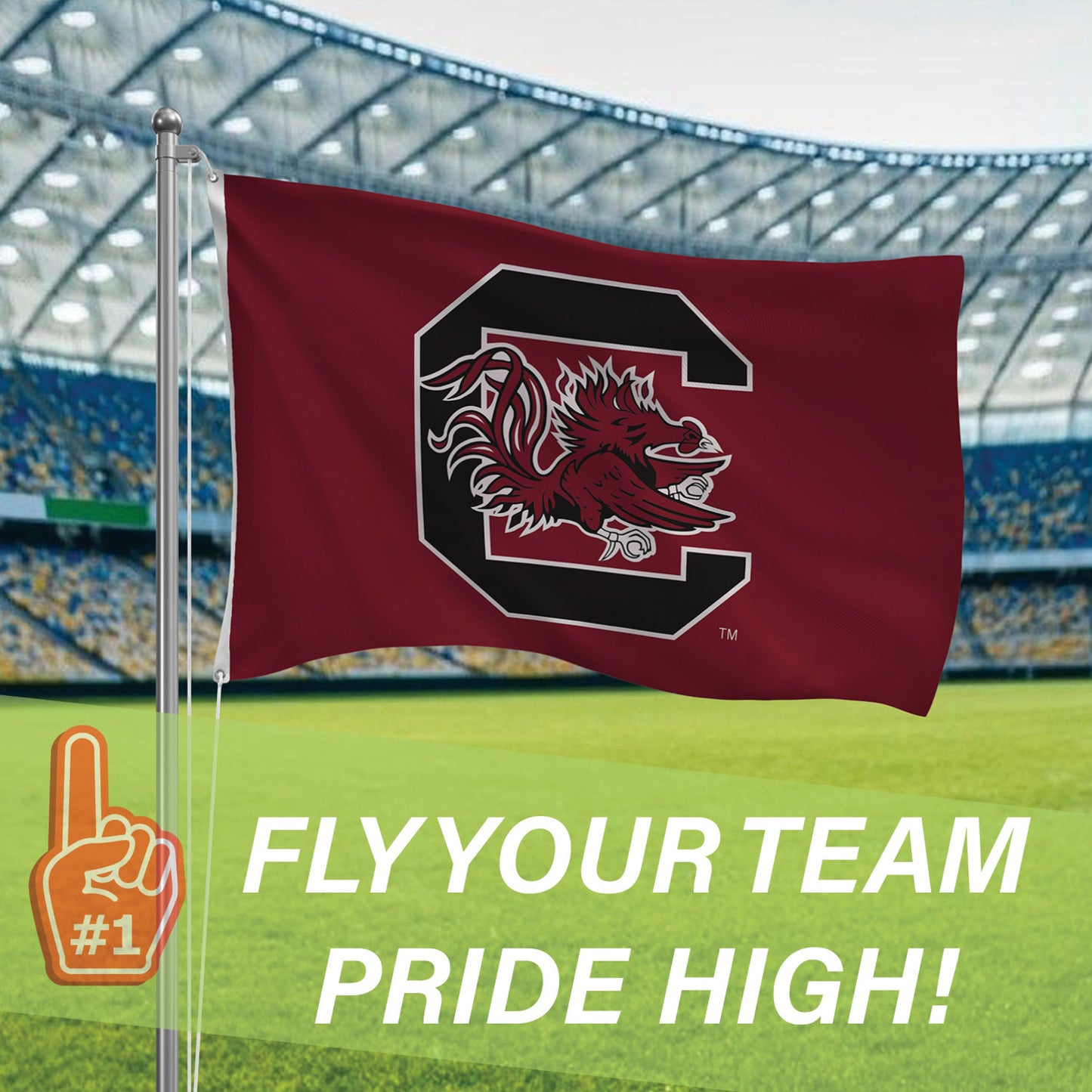 University of South Carolina Single Sided Estate Flag with 2 Grommets, 3'x5'