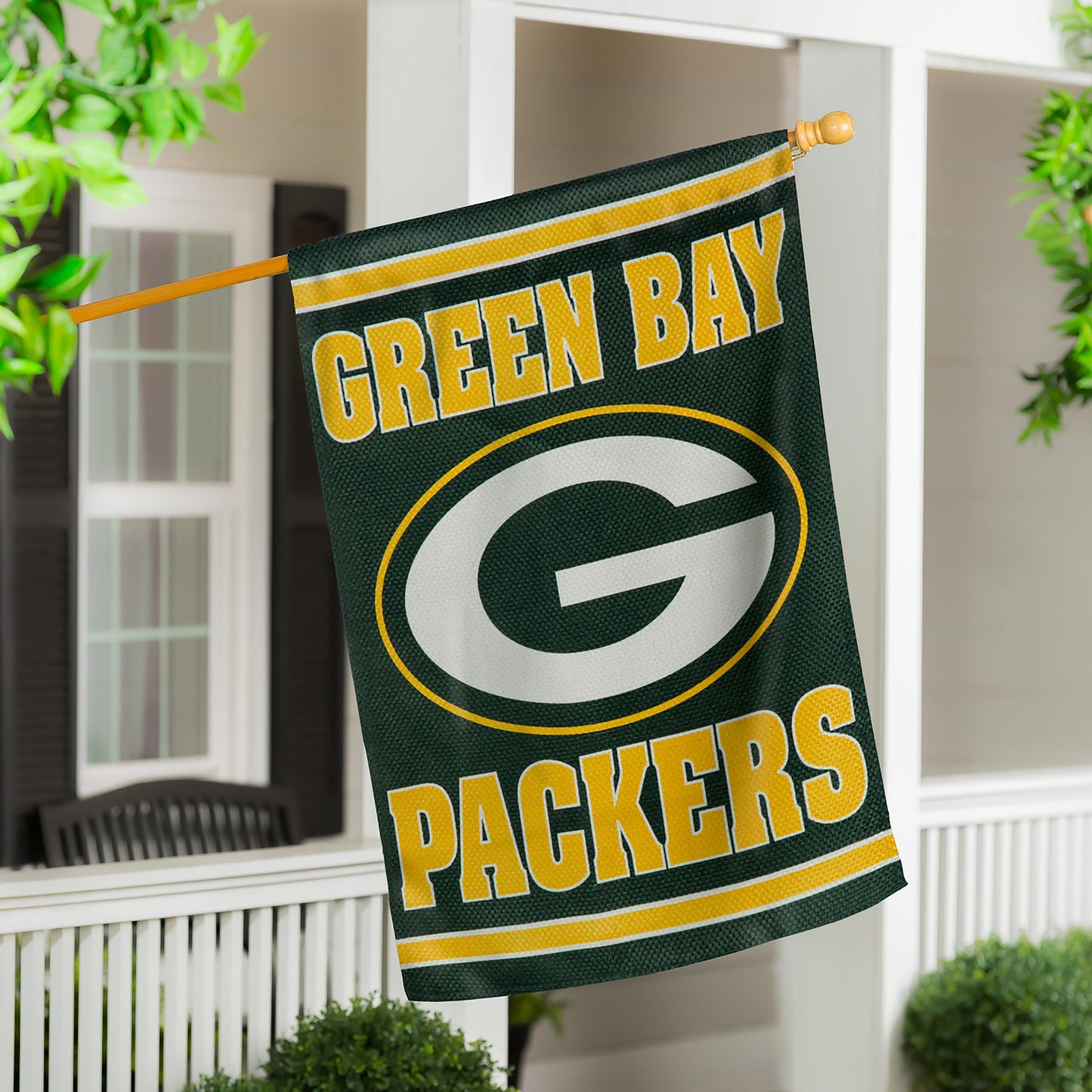 Embossed Suede Flag, House Size, Green Bay Packers