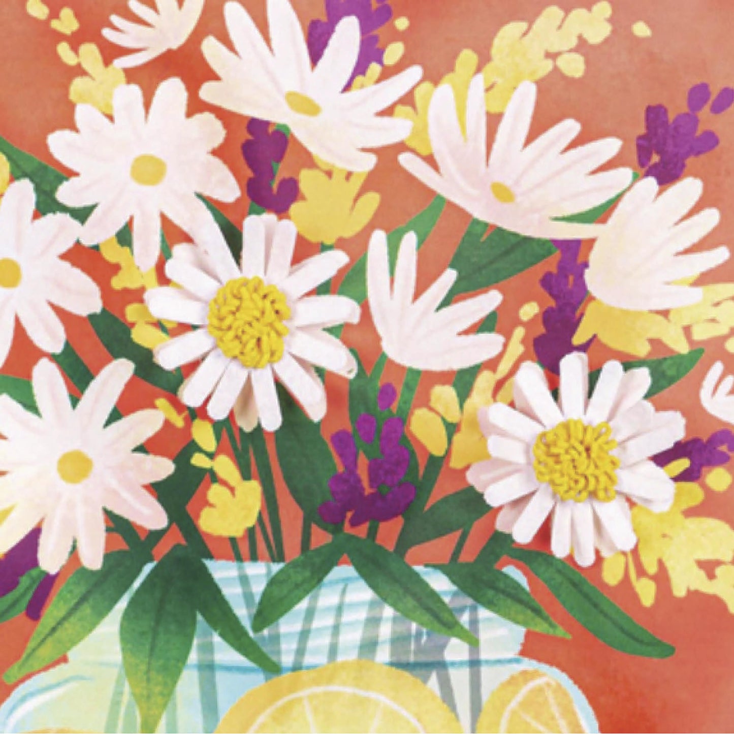 Jar of Lemons and Florals Applique Garden Flag