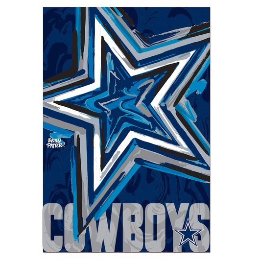 Dallas Cowboys Justin Patten Logo Suede Garden Flag