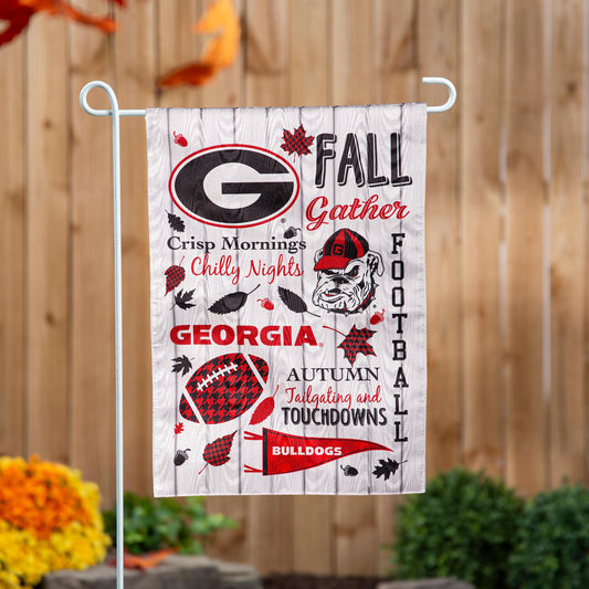 University of Georgia Fall Seasonal Moire Garden Flag