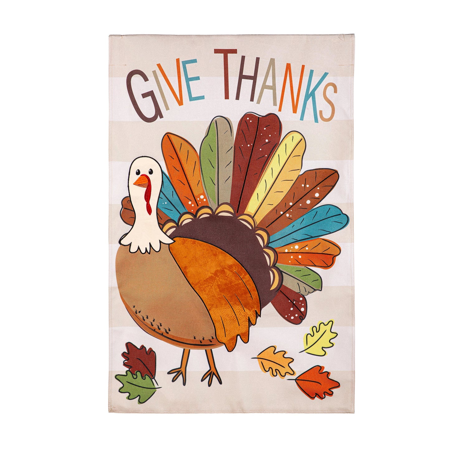 Tom Turkey Thanksgiving Burlap House Flag