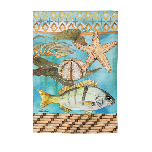 Ocean Currents Suede Garden Flag