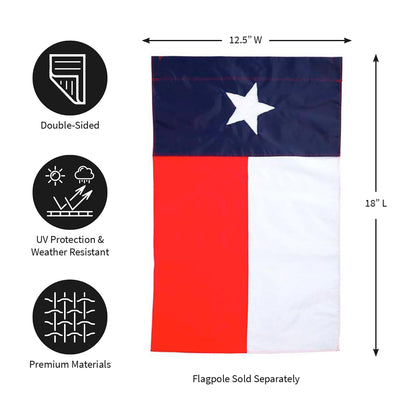 Texas State Flag Garden Applique Flag