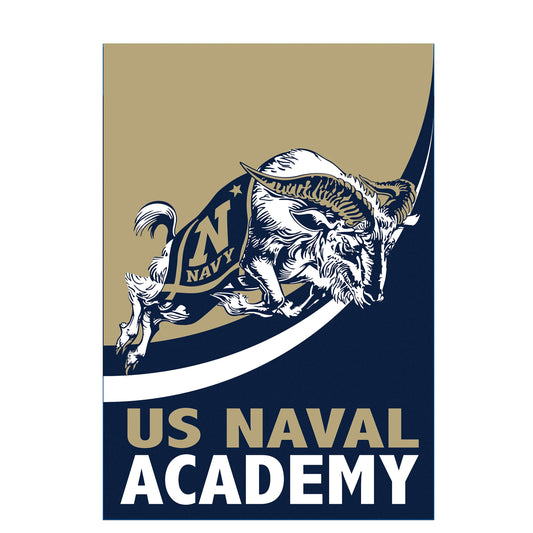US Naval Academy Burlap Flag House Size