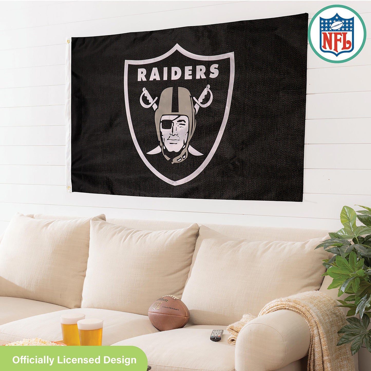 Las Vegas Raiders Single Sided Estate Flag with 2 Grommets, 3'x5'