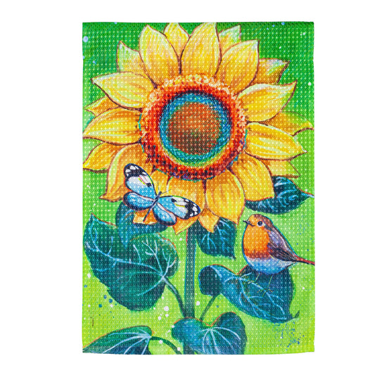 Bright Sunflower Waffle Garden Waffle Flag