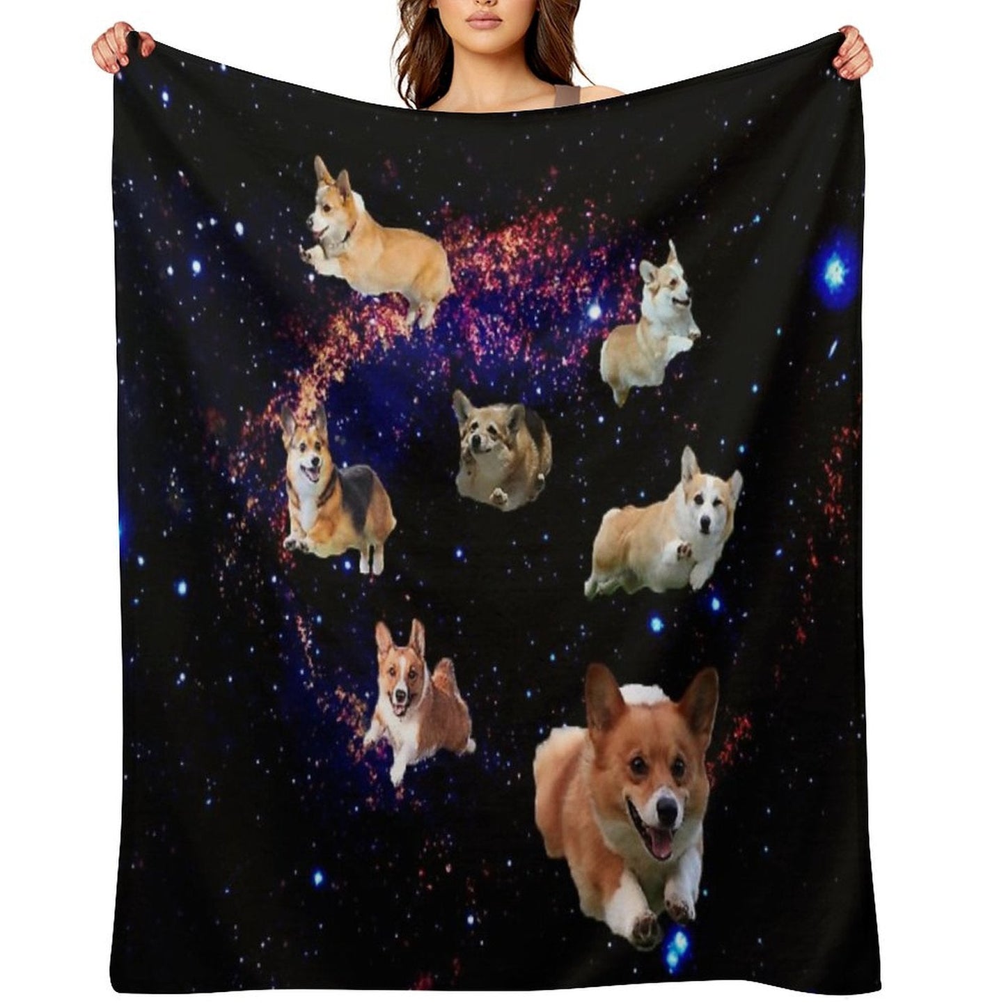 Space Corgis Throw Blanket