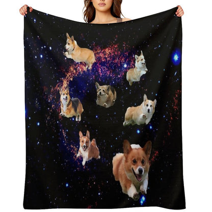 Space Corgis Throw Blanket