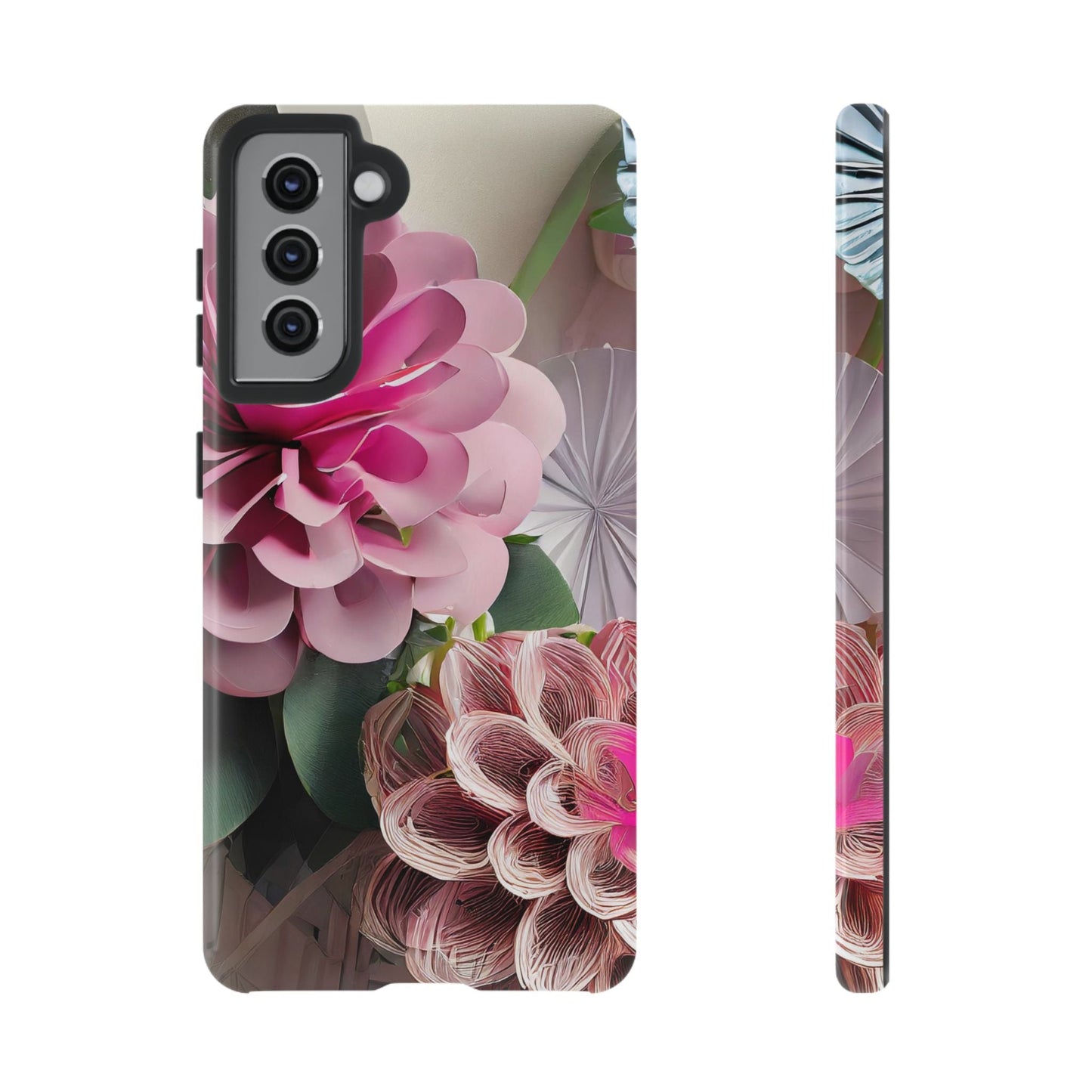 Elegant Paper Flowers Tough Phone Case