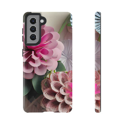 Elegant Paper Flowers Tough Phone Case