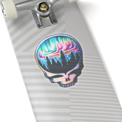 Aurora Borealis Skull Stickers