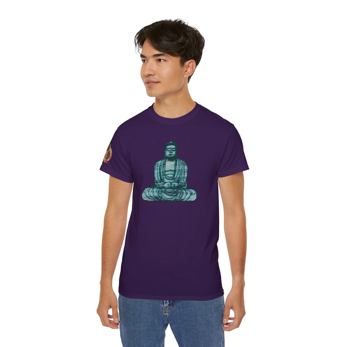 Fine Art Buddha Chalk Drawing Print Unisex Ultra Cotton Tee
