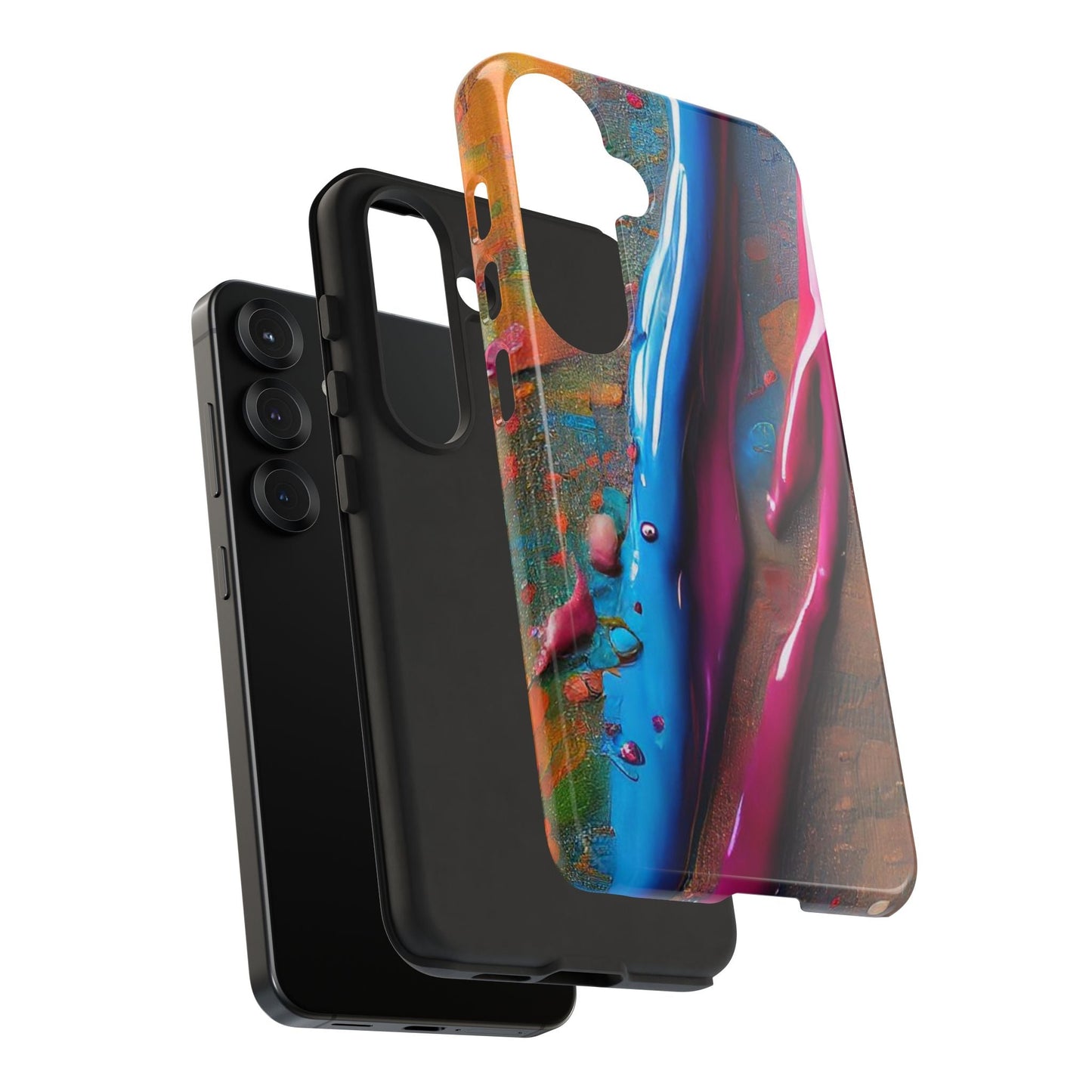 Colorful Artistic Paint Splatter Tough Phone Case