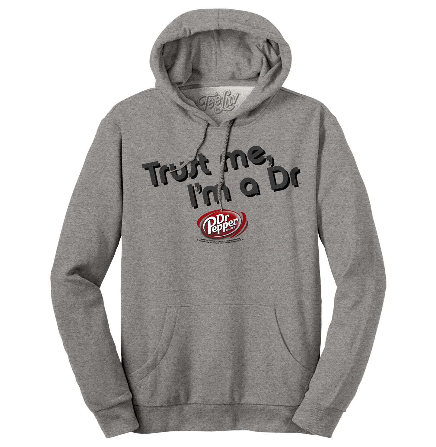 Dr Pepper Trust Me I'm a Dr Hooded Sweatshirt - Oxford Gray