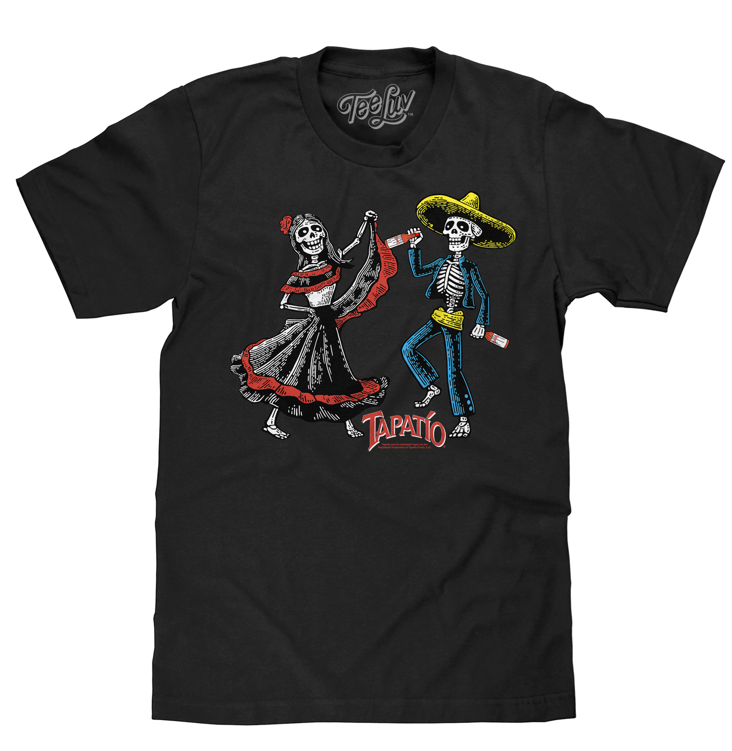 Tapatio Hot Sauce Day Of The Dead T-Shirt - Black