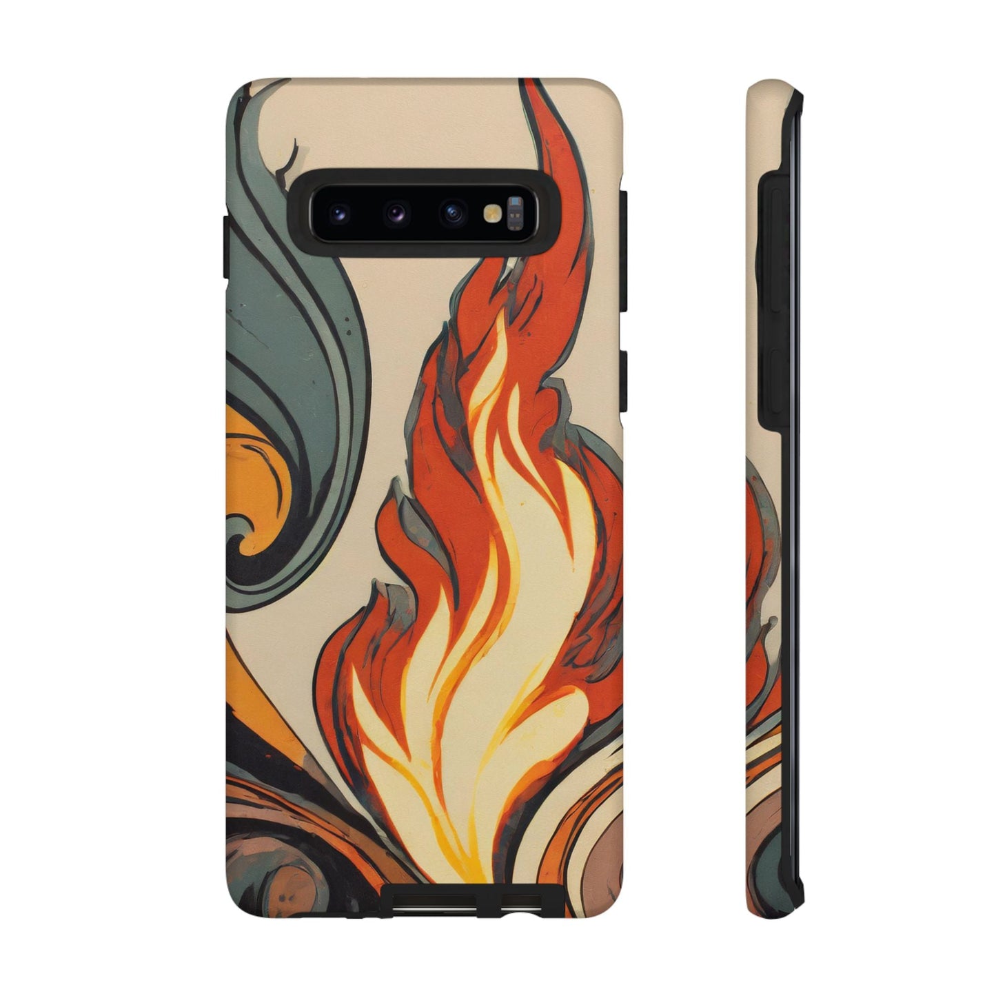 Artistic Flames Abstract Tough Phone Case