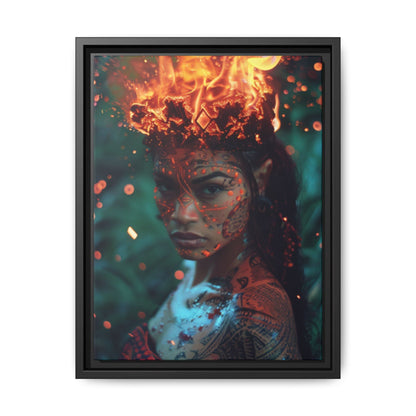 Tūtū Pele Aziza & Fae Matte Canvas Framed