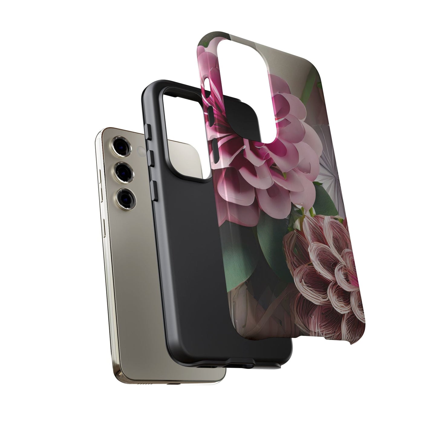 Elegant Paper Flowers Tough Phone Case