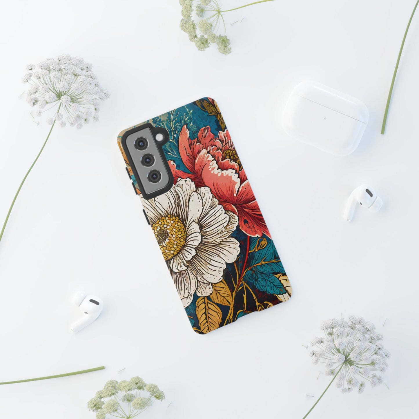 Artistic Floral Tough Phone Case