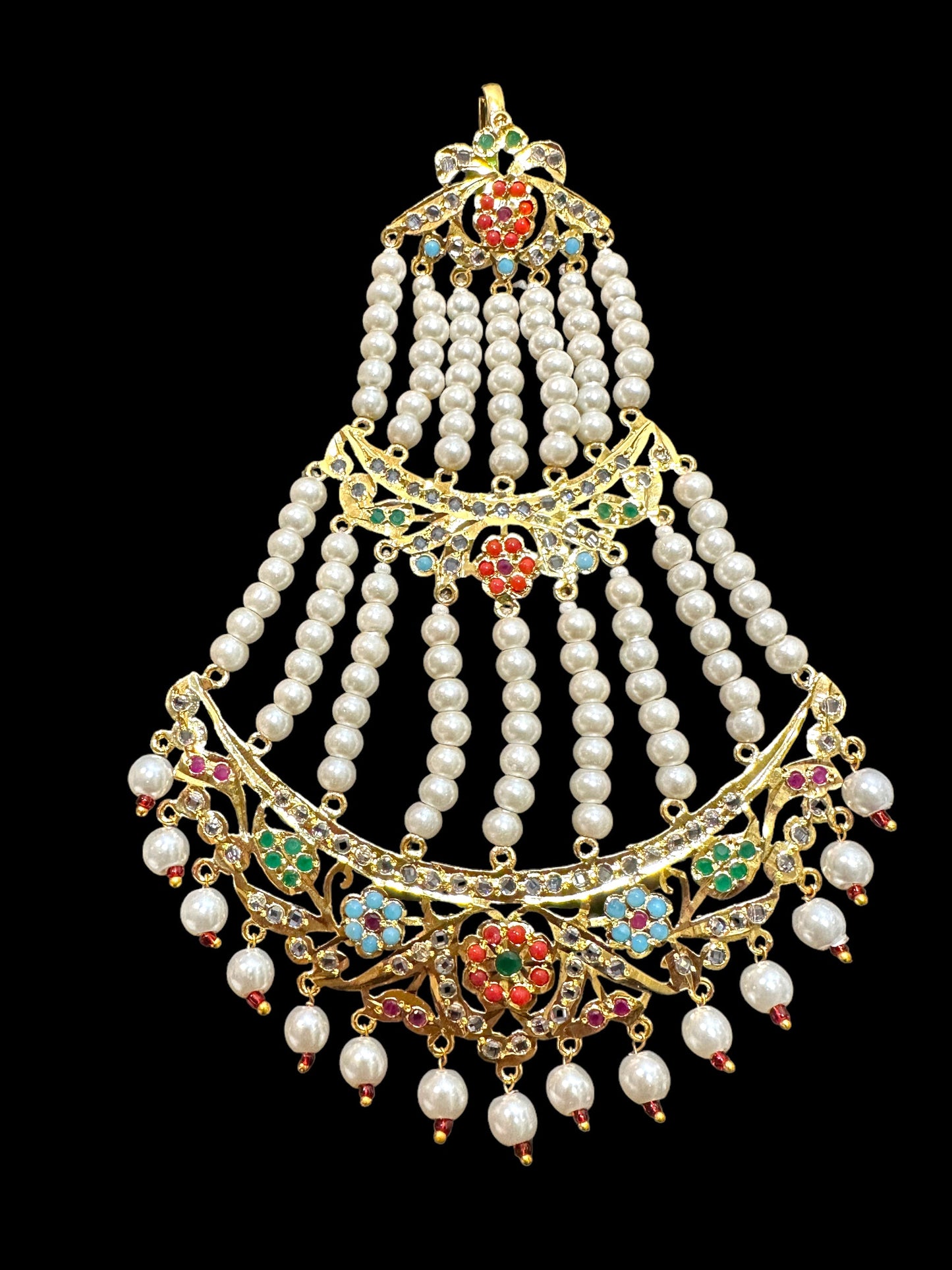 DJHR115 Insia Jhoomar in navratan  ( READY TO SHIP )