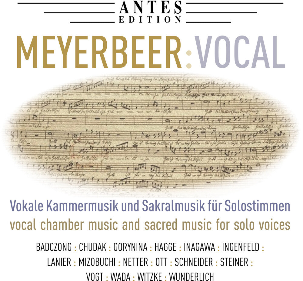 Meyerbeer - Vocal Works (2pk) Music CD