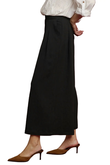 Elastic Waist Wide Leg Pants