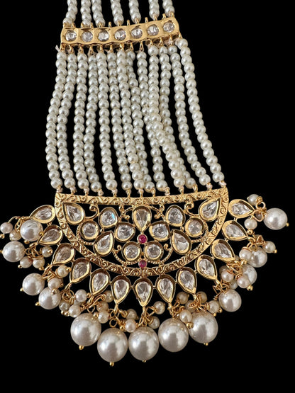 DJHR149 Gold plated high quality Polki jhoomar - Ruby ( READY TO SHIP )