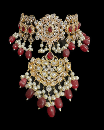 BR491 SHAIRA ruby bridal set ( READY TO SHIP )