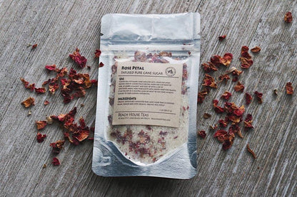 Rose Petal infused artisan culinary sugar