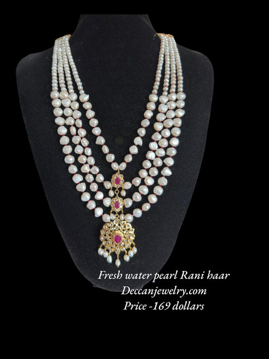 DLN70 Fresh water pearls Rani haar ( SHIPS IN 2 WEEKS  )