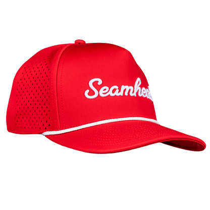 Seamhead Rope Snapback Hat (Red)