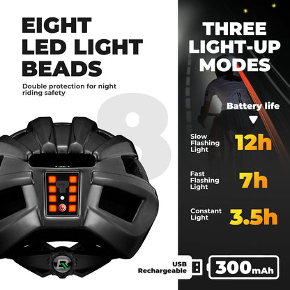 ROCKBROS Bicycle Helmet MTB Road Cycling Rear Light s Integrally-molded EPS+PC Ultralight