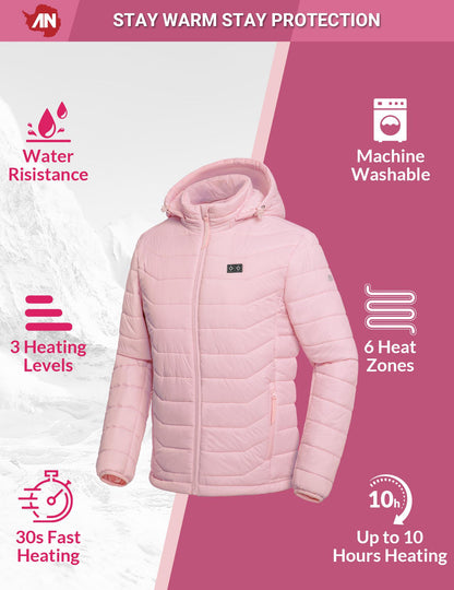 ANTARCTICA GEAR Lightweight Heating Jackets, Winter Coat For Women
