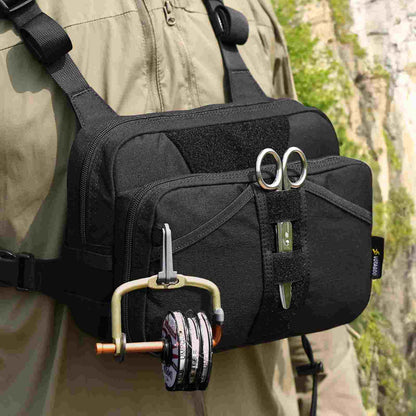 Votagoo Fishing Chest Pack, Fly Fishing Bag for Men and Women, Tackle and Fly Boxes Storage Pack, Hunting Binocular Pack