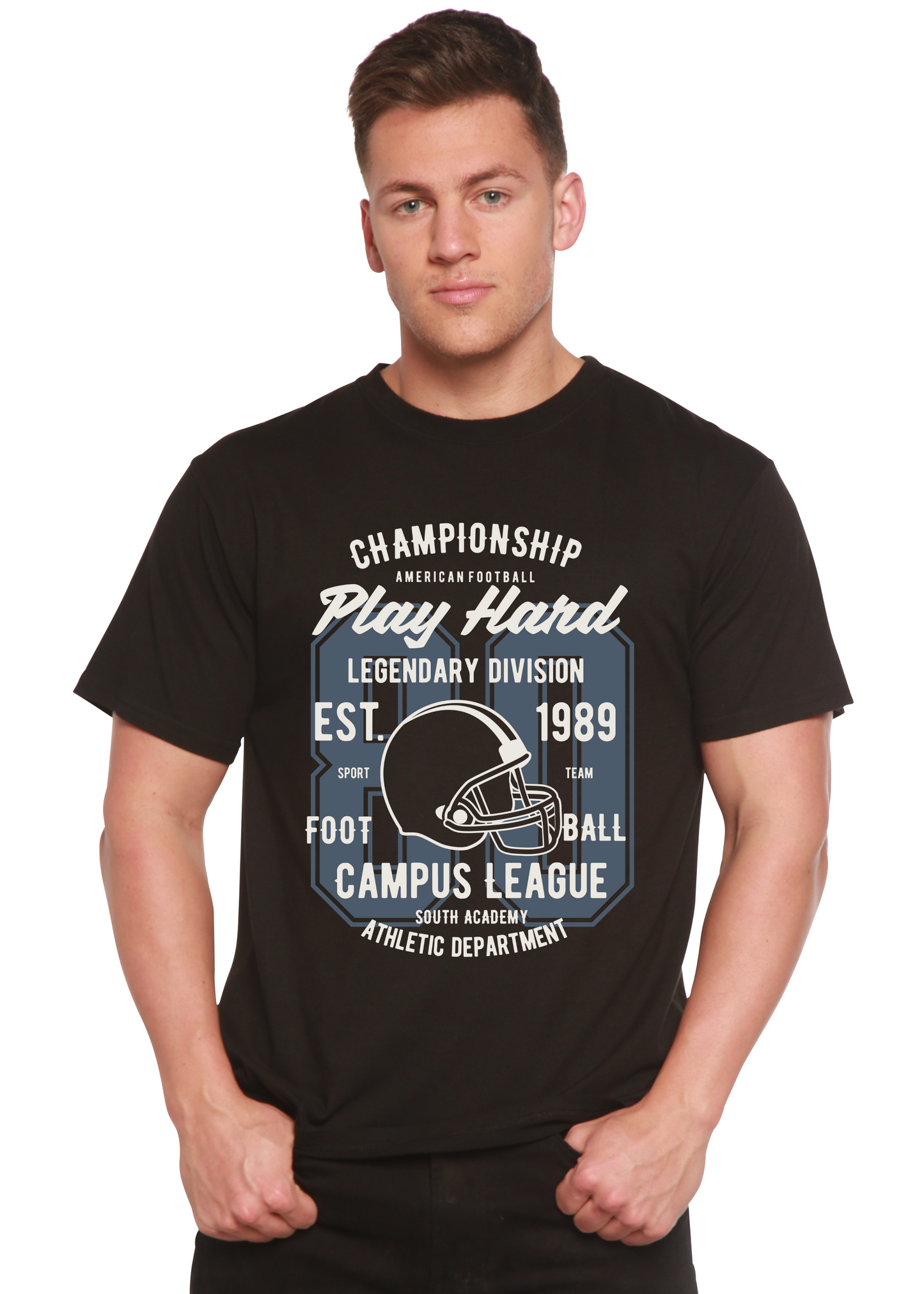 Play Hard Spun Bamboo® Men's Bamboo Viscose/Organic Cotton Short Sleeve Graphic T-Shirt