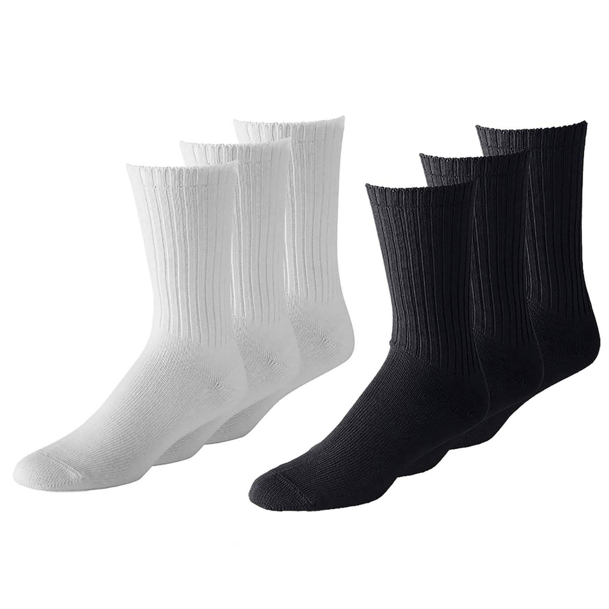 Qraftsy Unisex Crew Athletic Sports Cotton Socks 15 Pack