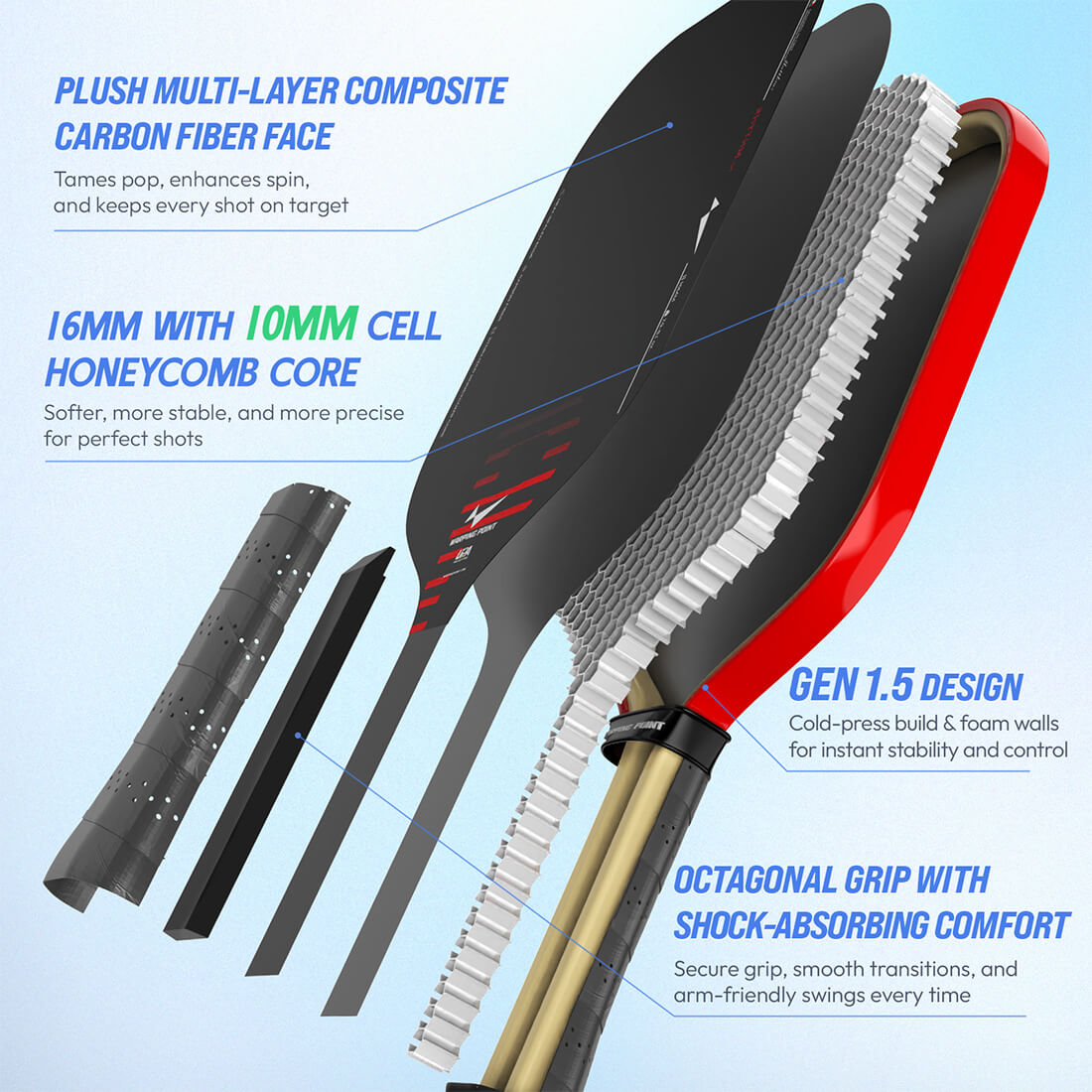 Rhythm Pickleball Paddle - Elongated
