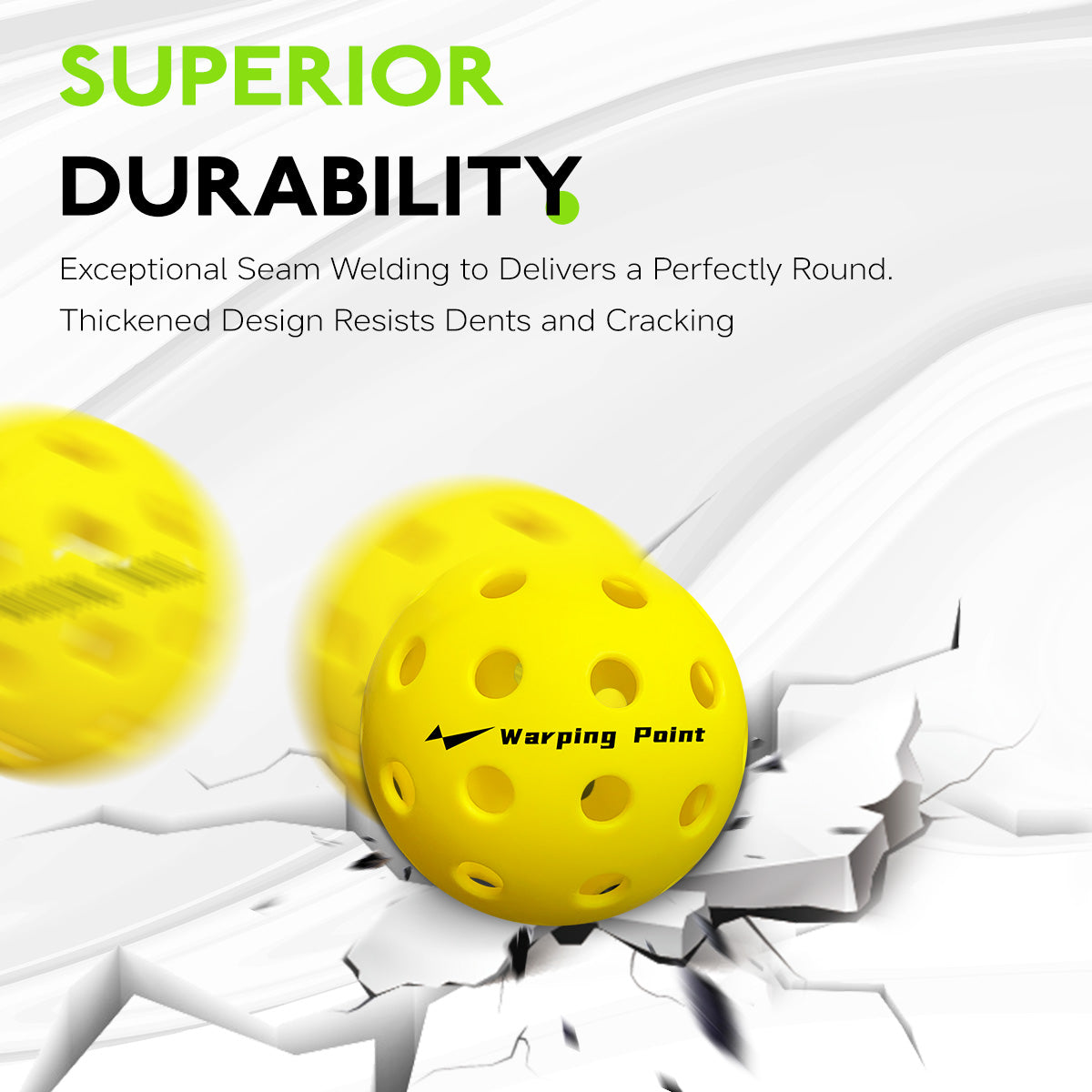 PRACTICE PICKLEBALLS - OUTDOOR - 4 PACK