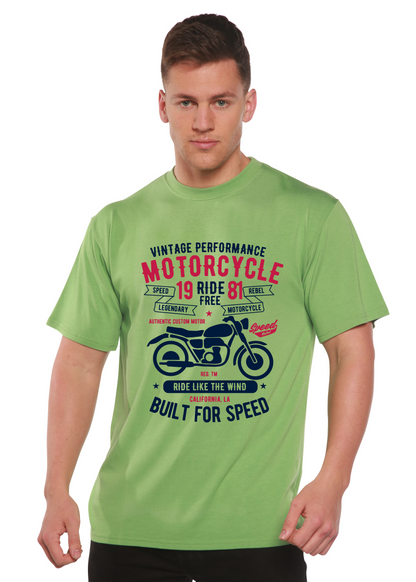 Motorcycle Ride Free Men's Bamboo Viscose/Organic Cotton Short Sleeve Graphic T-Shirt