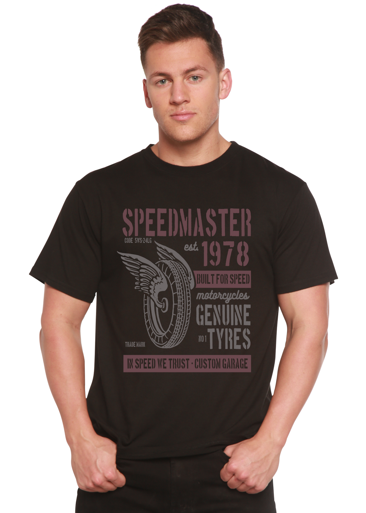 Speed Master Spun Bamboo® Men's Bamboo Viscose/Organic Cotton Short Sleeve Graphic T-Shirt