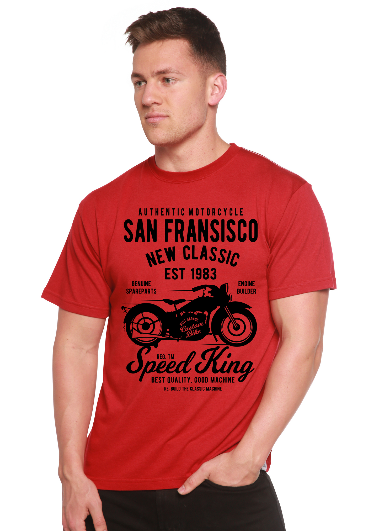 San Fransisco Spun Bamboo® Men's Bamboo Viscose/Organic Cotton Short Sleeve Graphic T-Shirt
